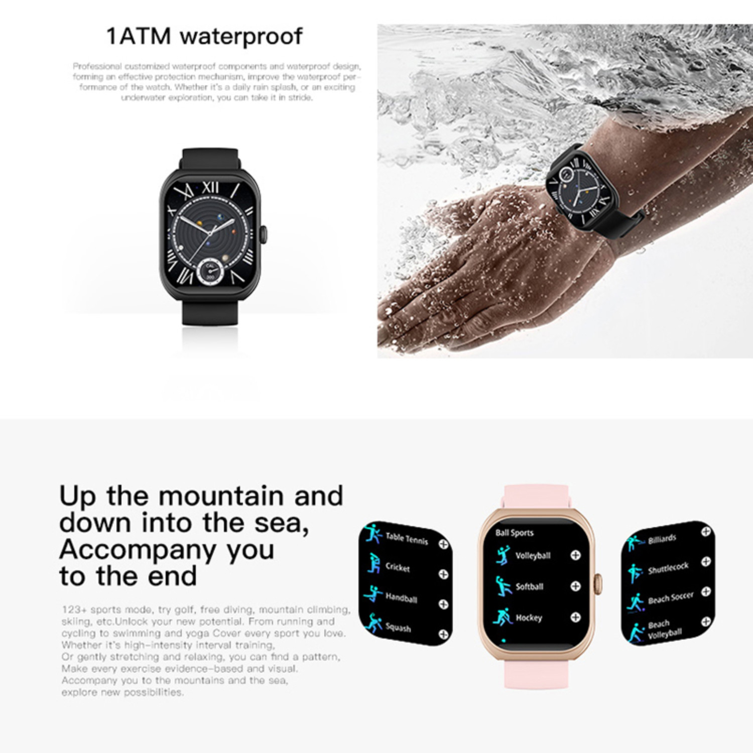 Smart Watch for Men Women 2.01″ Curved Display Bluetooth Calling 100+ Sport Mode