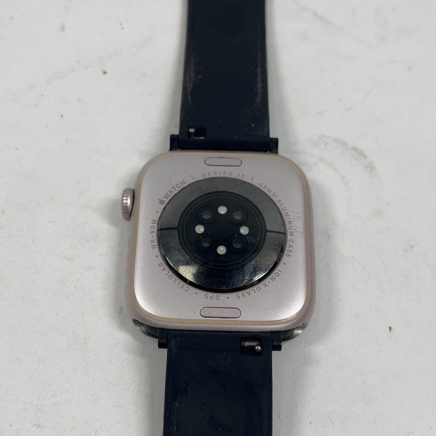 GPS Only Apple Watch Series 11 46MM Rose Gold Aluminum Aftermarket Band