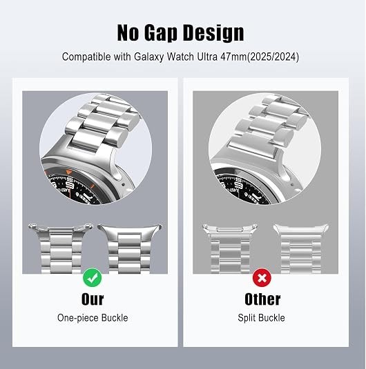 Stainless Steel Strap Compatible with Samsung Galaxy Watch Ultra 47mm