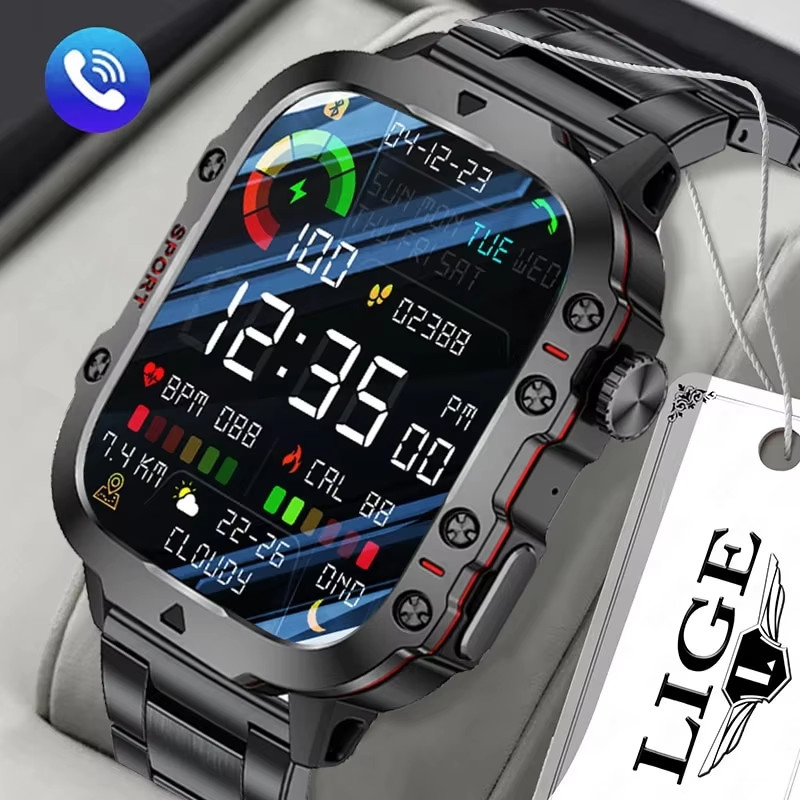 Waterproof Smart Watch for Men & Women (Answer/Make Calls) Voice Assistant 2025