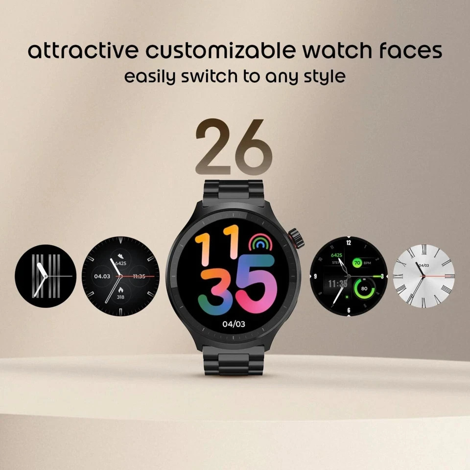 MOTOROLA moto watch Smartwatch (Matte Black /Mocha Mousse Band Strap, Free Size)