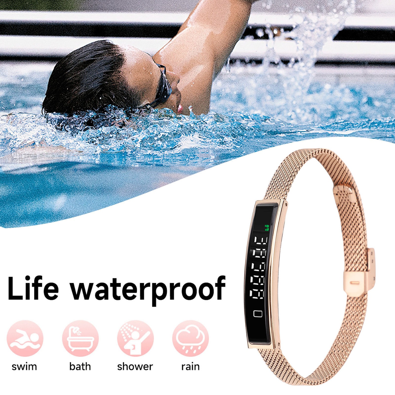 Smart Bracelet Fitness Tracker Lightweight Health Bracelet For Running App BLOD