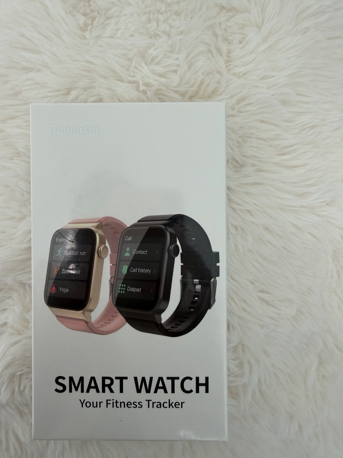 Donerton T50S Smartwatch 1.85in Pink Silicone Band IP68 HR/Sleep Monitor