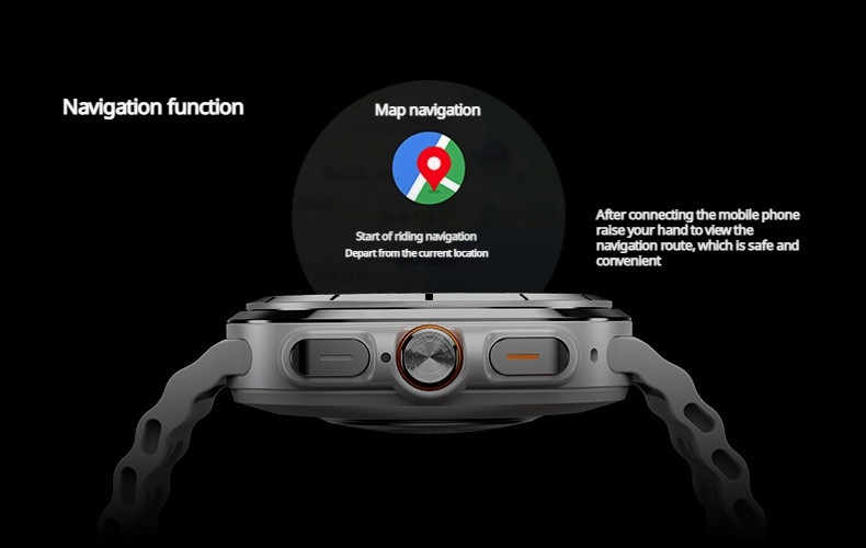 Ultra Smart Watch for Men IP68 Waterproof Compass Fitness Tracker GPS BT Call