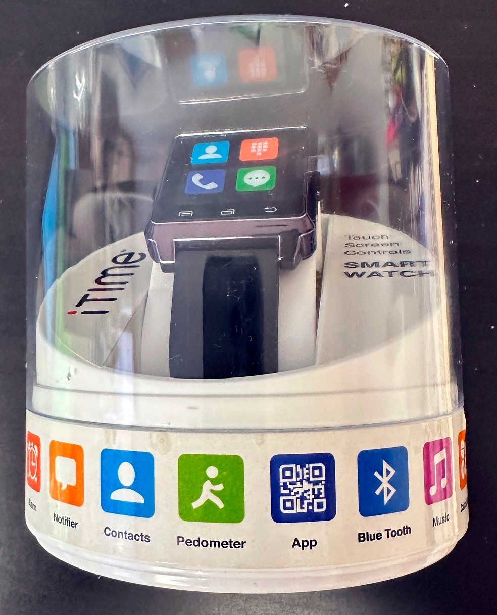 iTime Smart Watch Black Silicone Band Touch Screen Android BRAND NEW