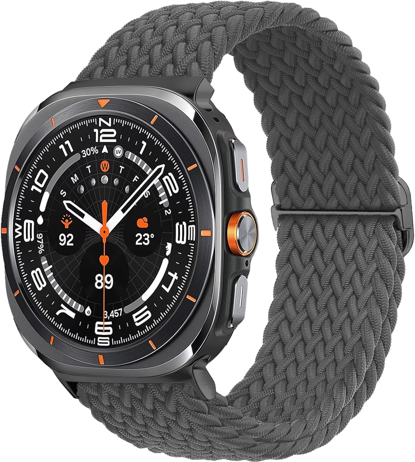 Braided Elastic Band for Samsung Galaxy Watch Ultra 47mm, Adjustable and Breatha
