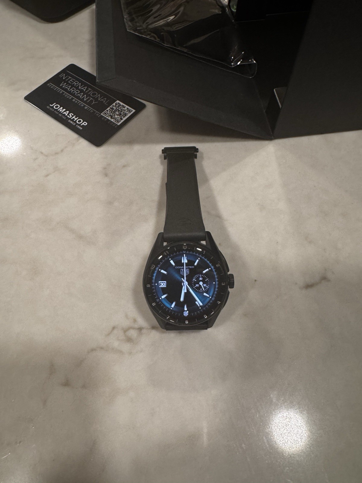TAG Heuer Connected e4 Smart Watch Black Rubber Band 45mm Aluminum Touchscreen