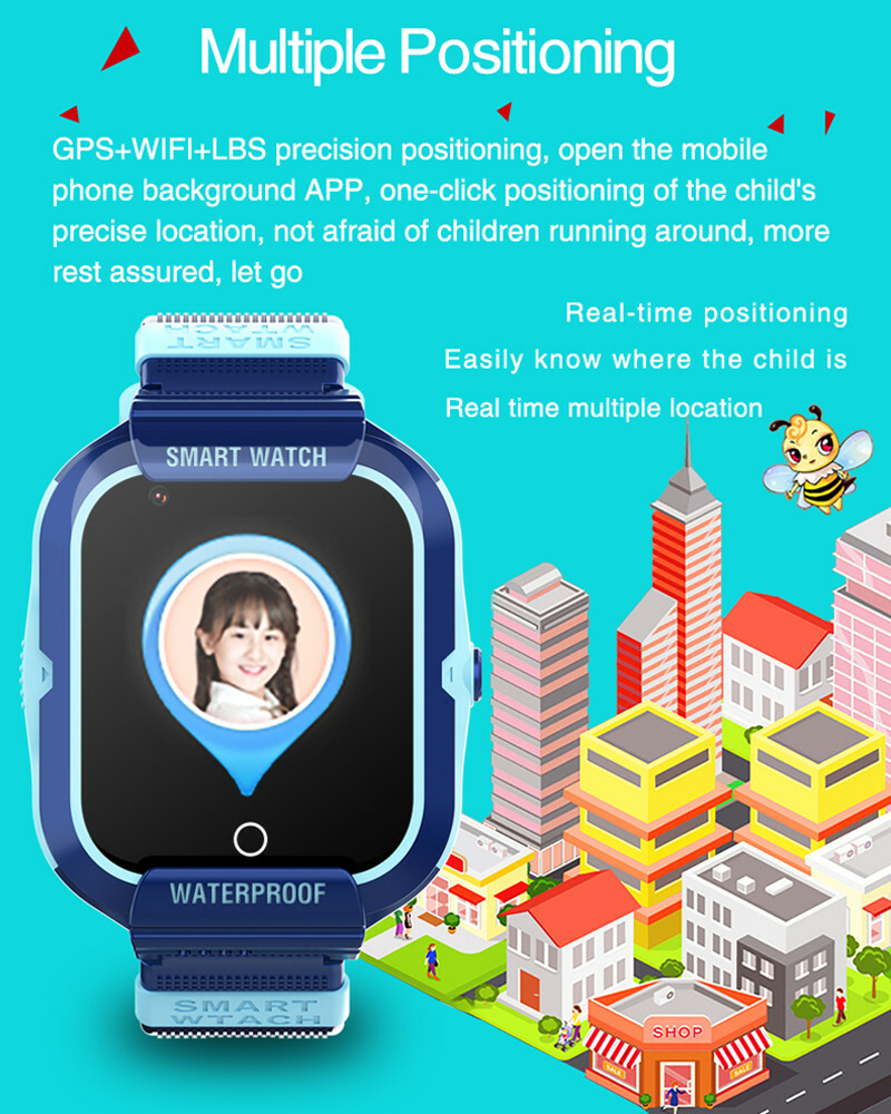 Kids Smartwatch Phone 4G SOS Anti-Lost Camera Video Calling for Boys Girls Gift