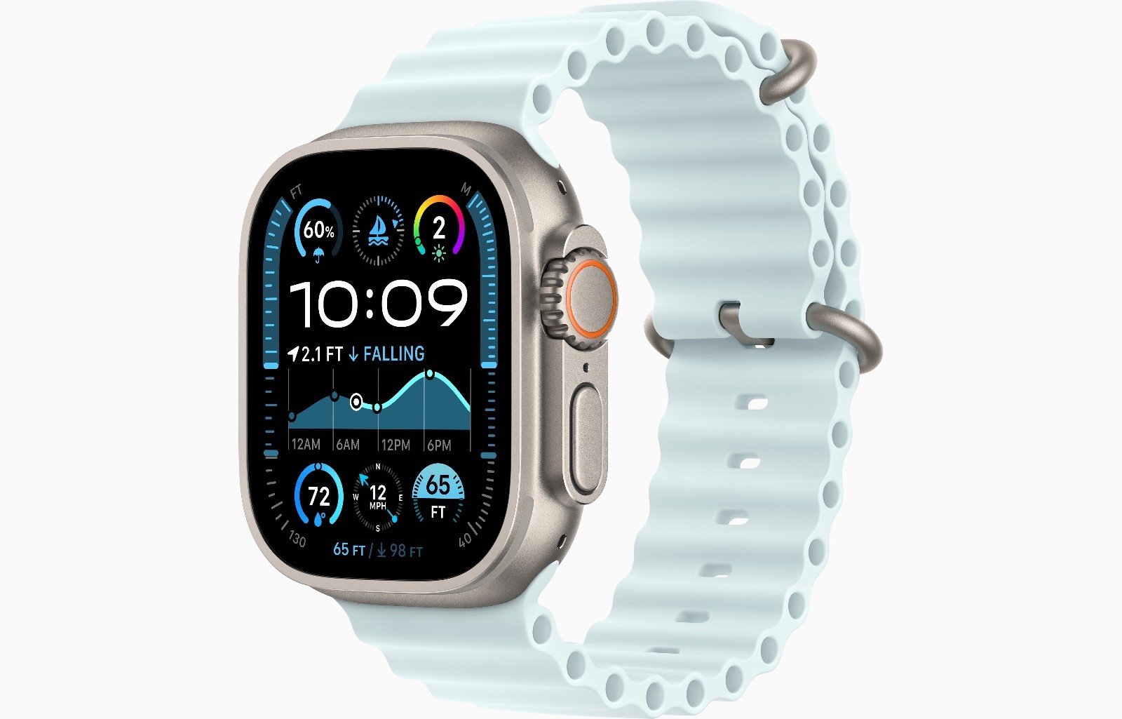 Apple Watch Ultra 2 (GPS + LTE) 49MM Silver Titanium Case Gold Milanese Loop