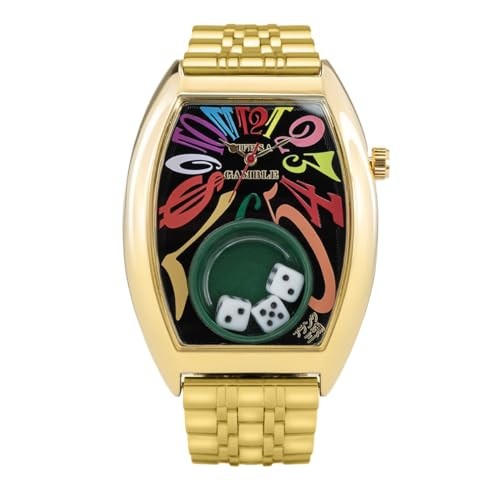 FRANK MIURA Macau Gambling Watch Casino Gold Metal Black FM14-GPGPCRB