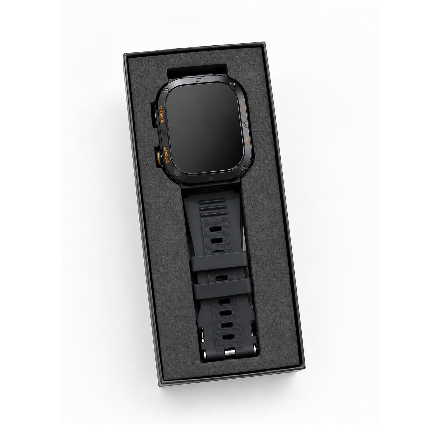 Calling Fitness Smartwatch 2.01in Touch Call Alert HR Pedometer Sleep, Black
