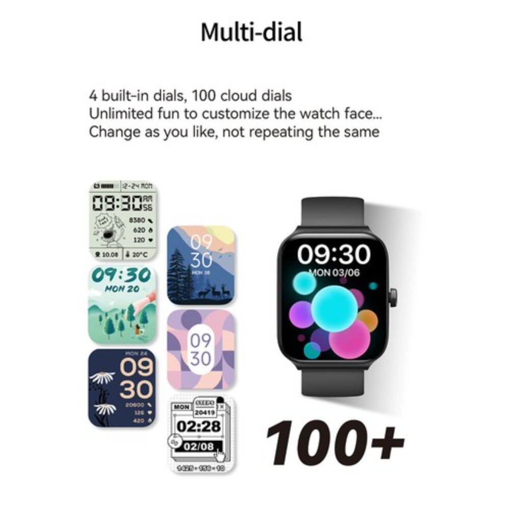 IDW16 Smart Watch with Heart Rate Monitor – Message Reminder, Long Battery Life