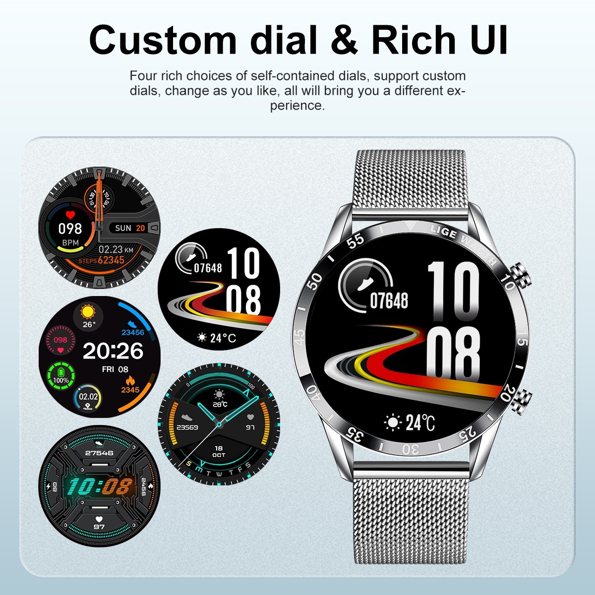 2026 Smart Watch Men Bluetooth Call Heart Rate Fitness Tracker Waterproof Boxed