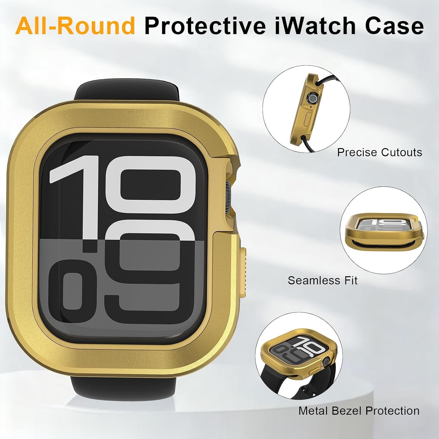 Military Grade Metal Case for Apple Watch Series 10/11 46mm Shockproof Bumper