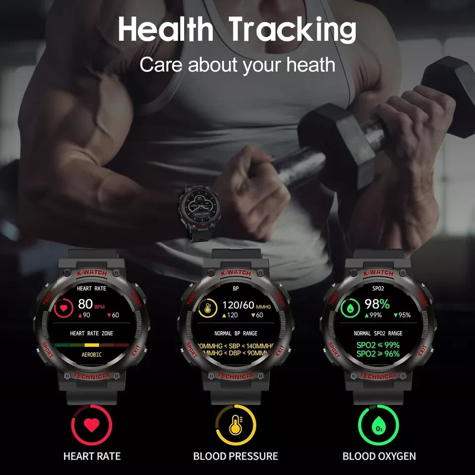 Kingstar Smart Watches for Men – 1.32″ Full Touch Smart Watch for Android iPhone