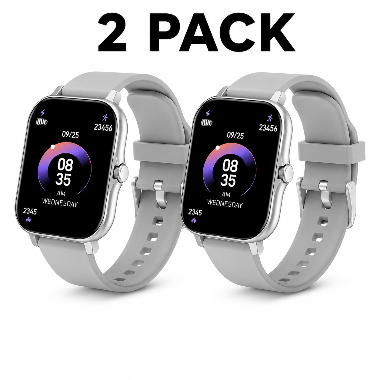 2PK Watch with Wireless Calling Music Playback & Voice Assistant Android/iPhone