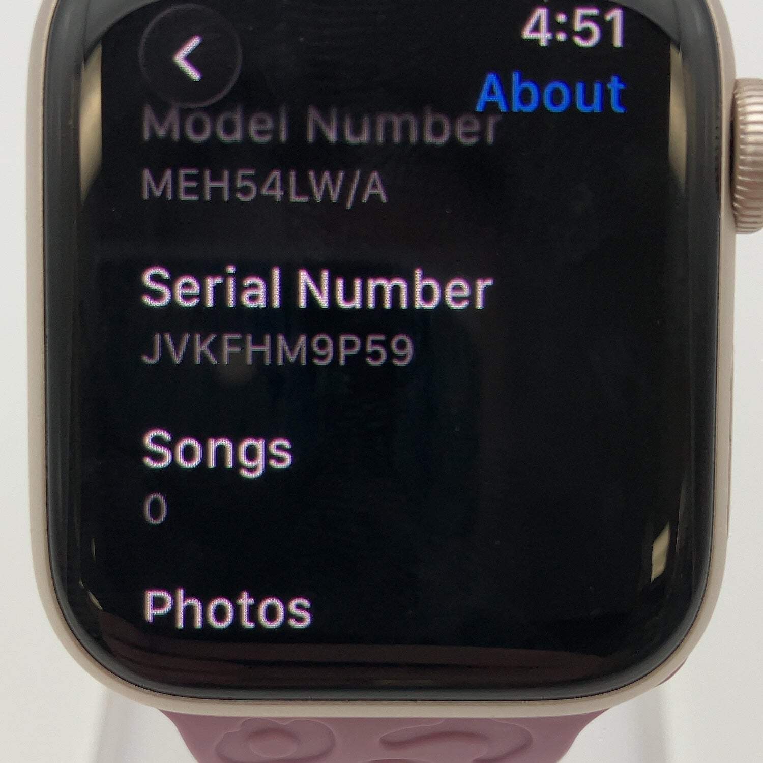 GPS Only Apple Watch SE 3 40MM Starlight Aluminum Aftermarket Band MEH54LW/A