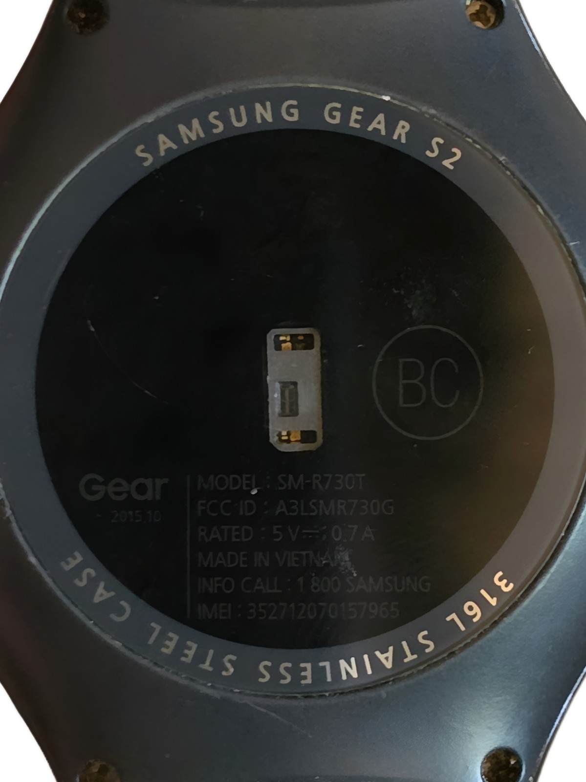 Samsung Galaxy Gear S2 SM-R720 Smart Watch With Charging Plate