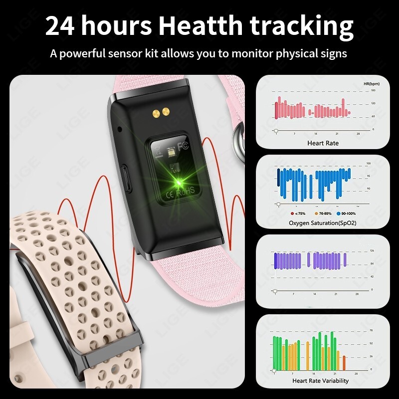 🔥Smart Watch For Women Ladies Wristwatch Fitness Tracker Heart Rate Waterproof