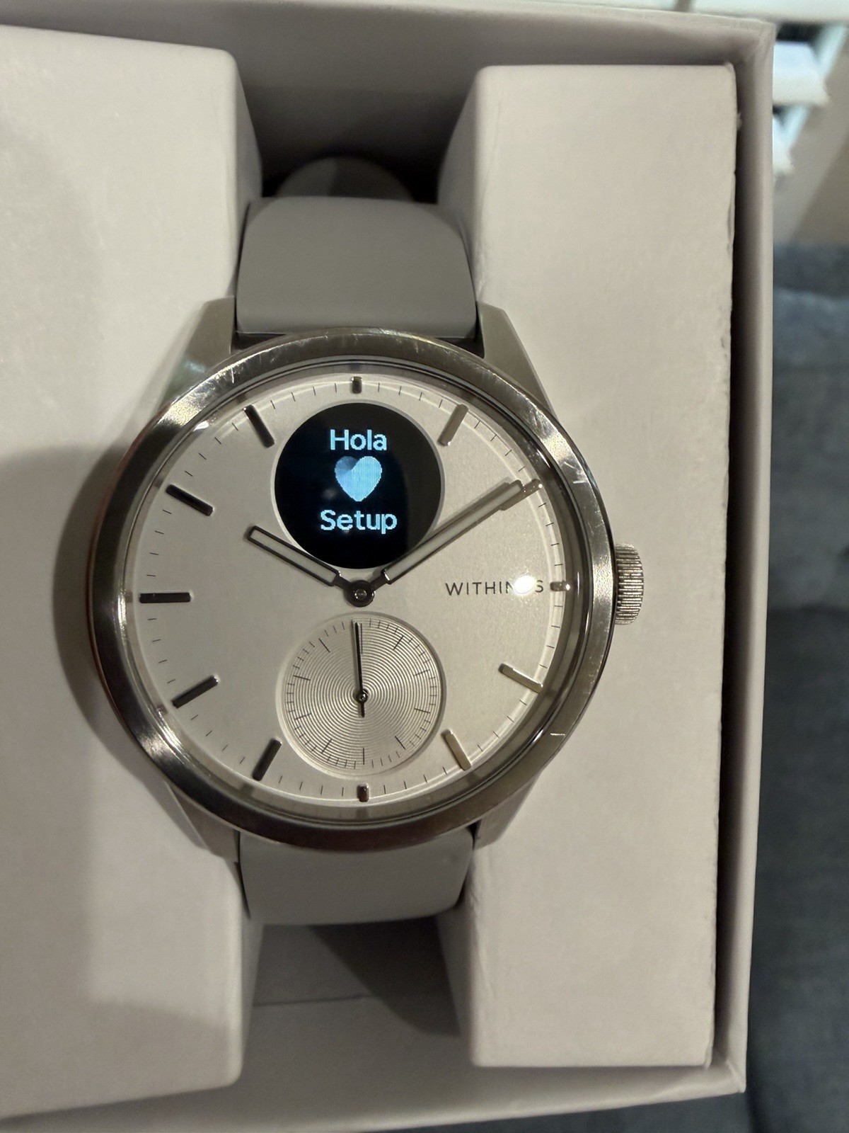 WITHINGS ScanWatch 2 – Hybrid Smart Watch, Heart Rate Monitoring, White