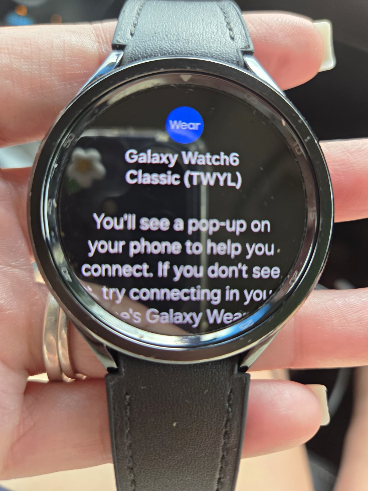 Samsung Galaxy Watch6 Classic 47mm Black SS, Leather Band 16GB Unlocked