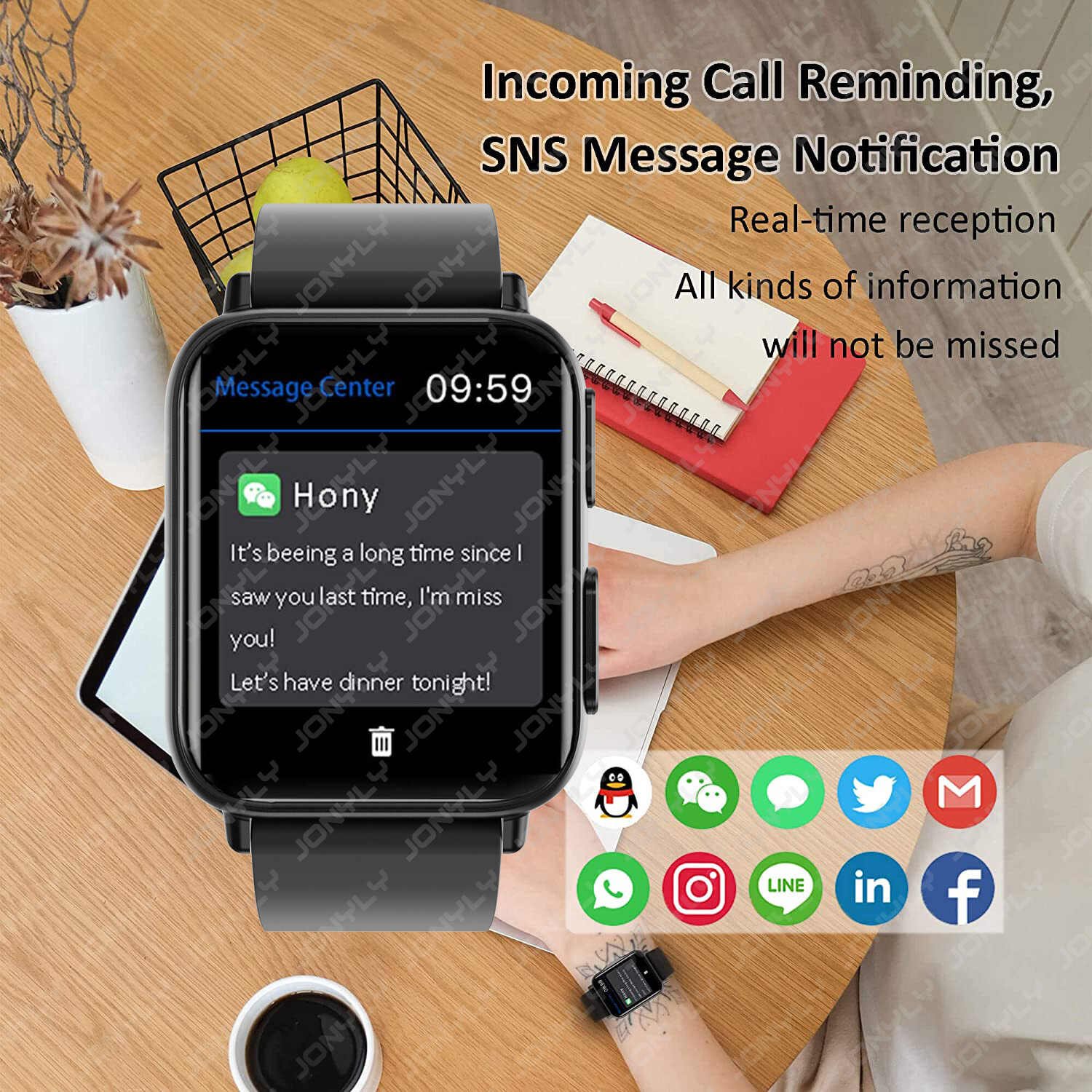 Smart Watches for Men Women Bluetooth Heart Rate Monitor Activity Tracker Watch