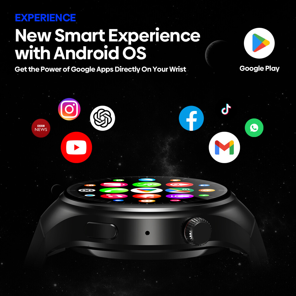 4G WIFI Smart Watch Phone 1.43” Touch Screen Android 8.1 Smartwatch 2GB +16GB
