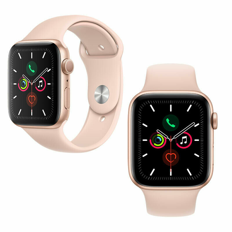 Apple Watch Series 5 GPS Gold/Silver/Gray 40mm/44mm Pink/Black/White Sport Band