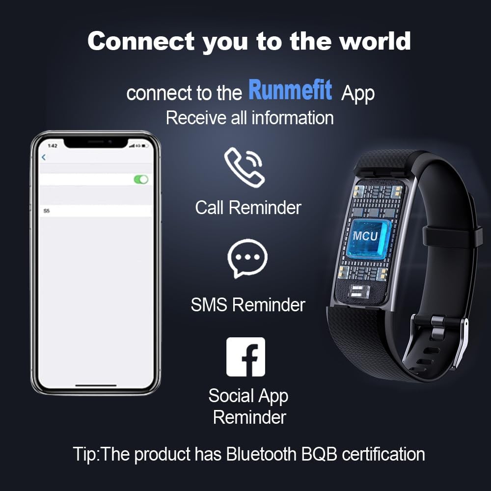 Fitness Tracker with Heart Rate Monitor, Activity Sleep & Temperature IP68 Wa…