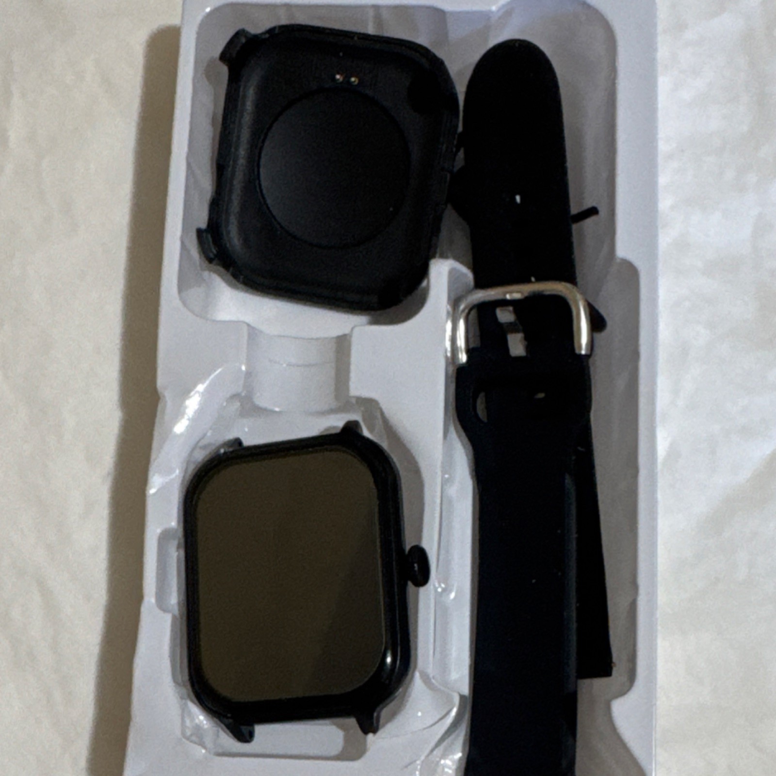 L16 Smart Watch 2.01″ Display Black Silicone Band Touch Screen Android iOS
