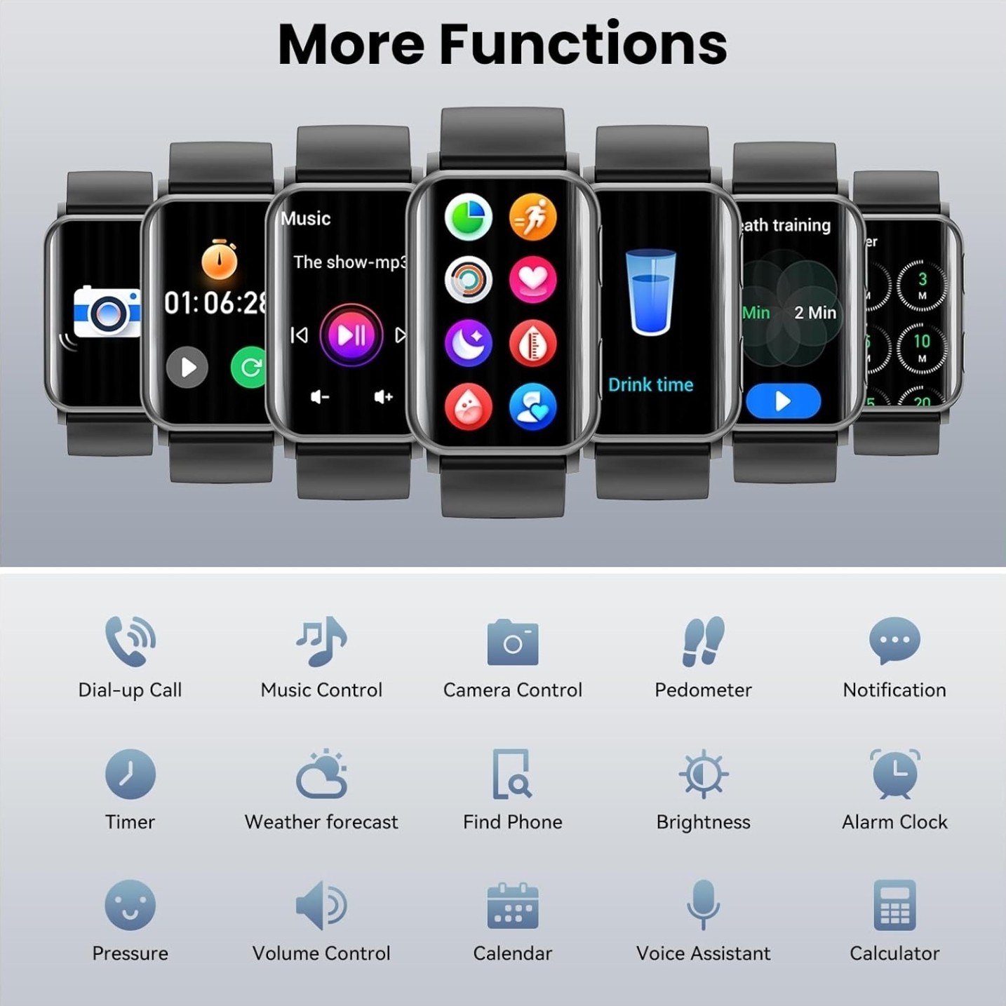 Advanced Health Monitoring Smartwatch with 100+ Sports Modes – 1.91″ HD Screen