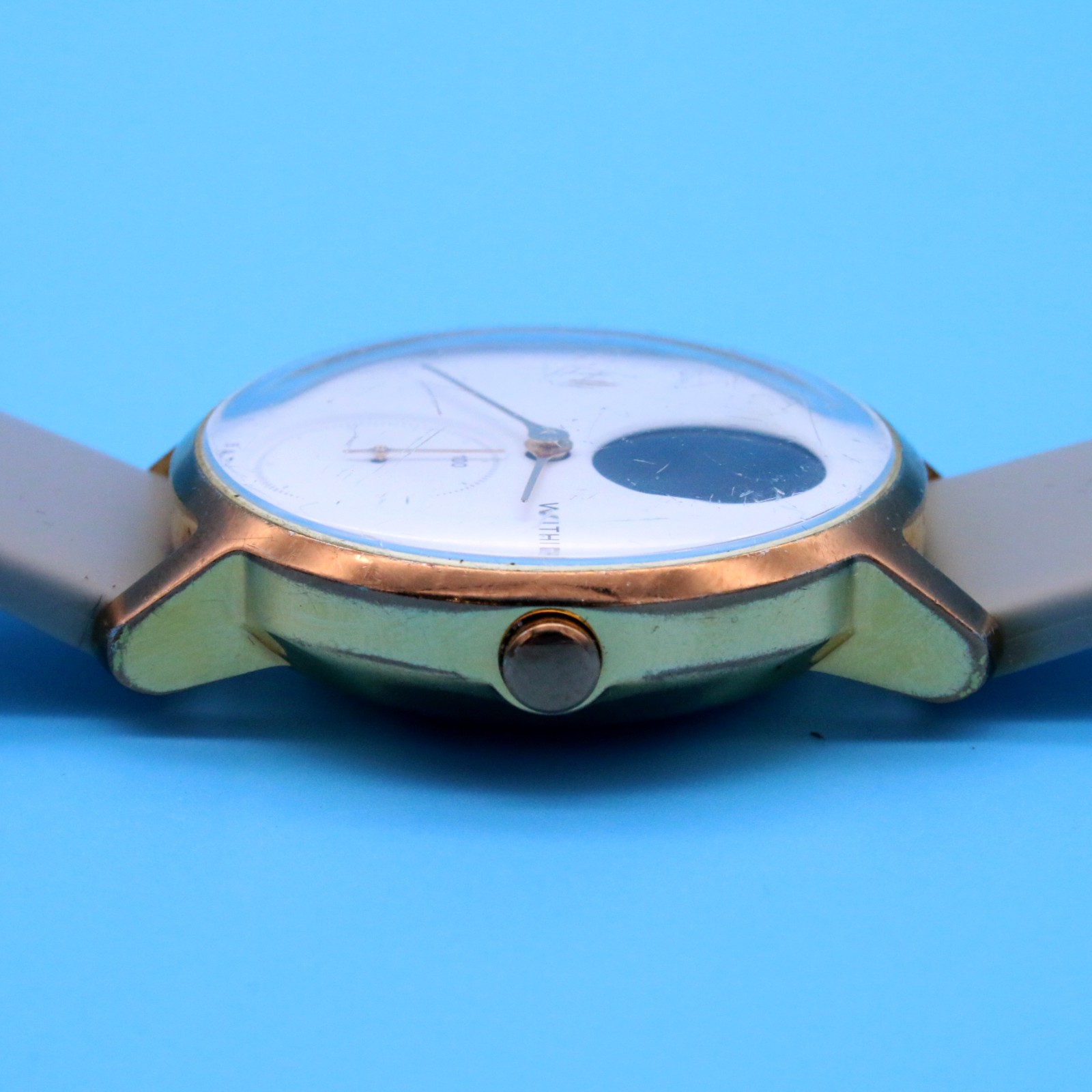 Withings Steel HR Hybrid Smartwatch White Gold Gray Fitness Heart Rate Tracker