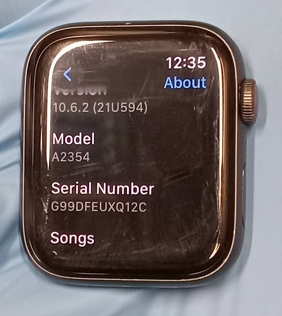 Apple Watch SE 44mm GPS+Cell Unlocked Black Coach Band A2354 32GB NO CHGR
