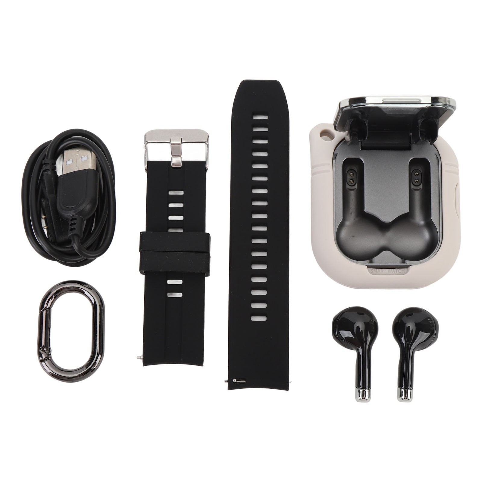2.01in TFT Smartwatch With Earbuds 2 In 1 NFC Smart Sports Watch Wireless B FIMK