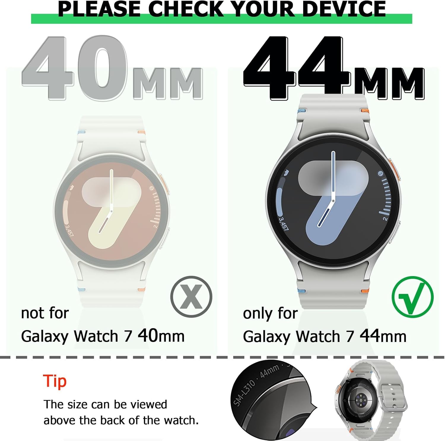 2Pack Bling Case for Samsung Galaxy Watch 7 44mm Screen Protector Bumper Covers