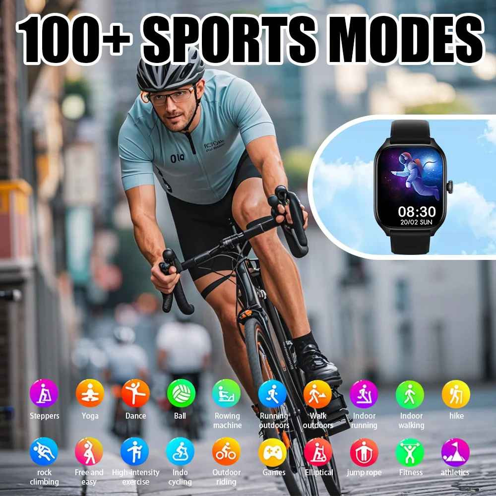 Smart Watch Men Women Answer/Make Calls 1.85” Smartwatch Fitness Watch Pink Red