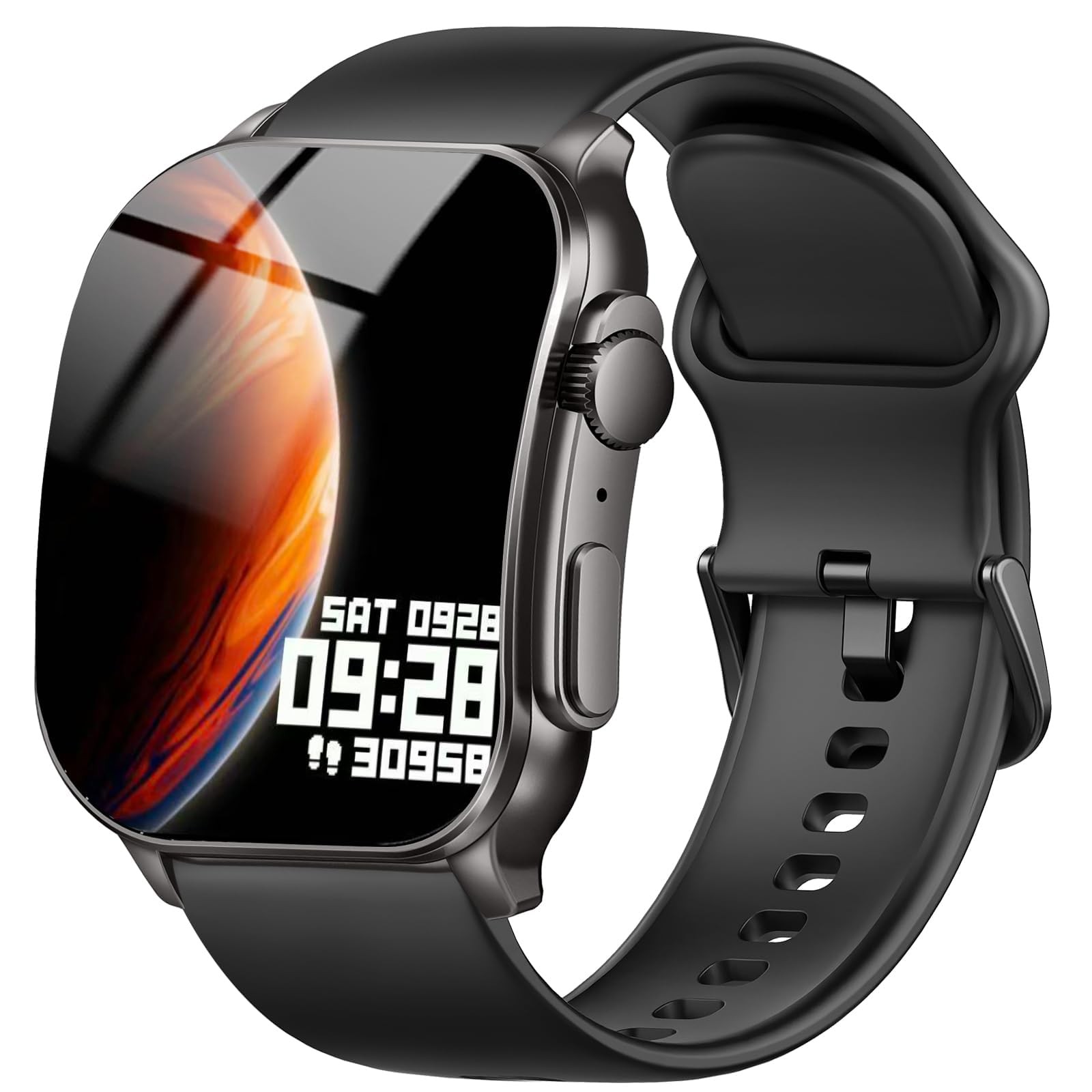 Smart Watch, 2.01″ AMOLED Curved Touchscreen Fitness Watch for Men Women, IP6…