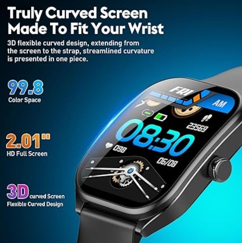 AOLON Curve 2.01″ Smartwatch Fitness Tracker