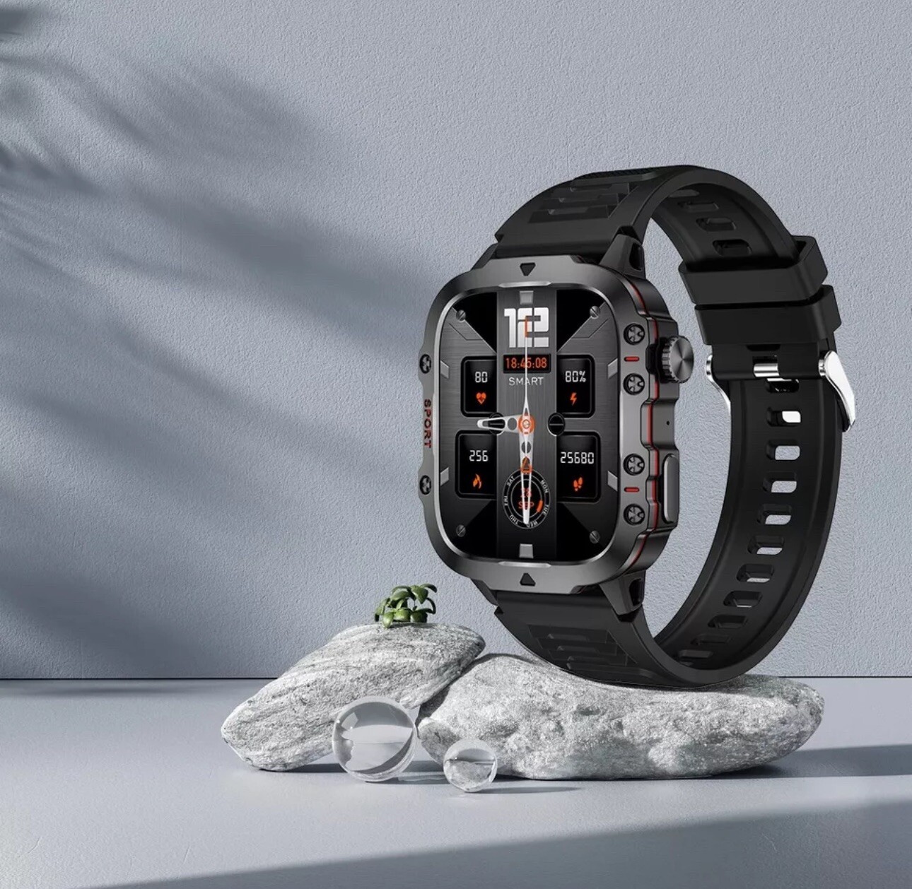 Smart Watch Military Tactical Sport Fitness Tracker for Motorola Moto G (2024)
