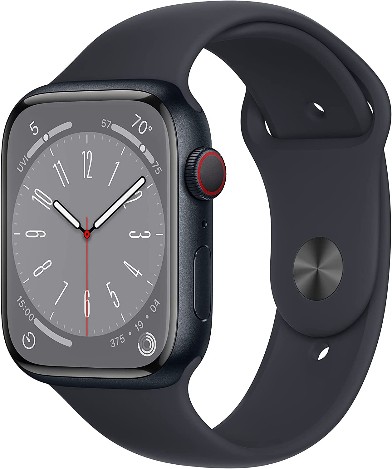 Apple Watch Series 8 GPS + LTE 45MM Midnight Aluminum Case Midnight Sport Band
