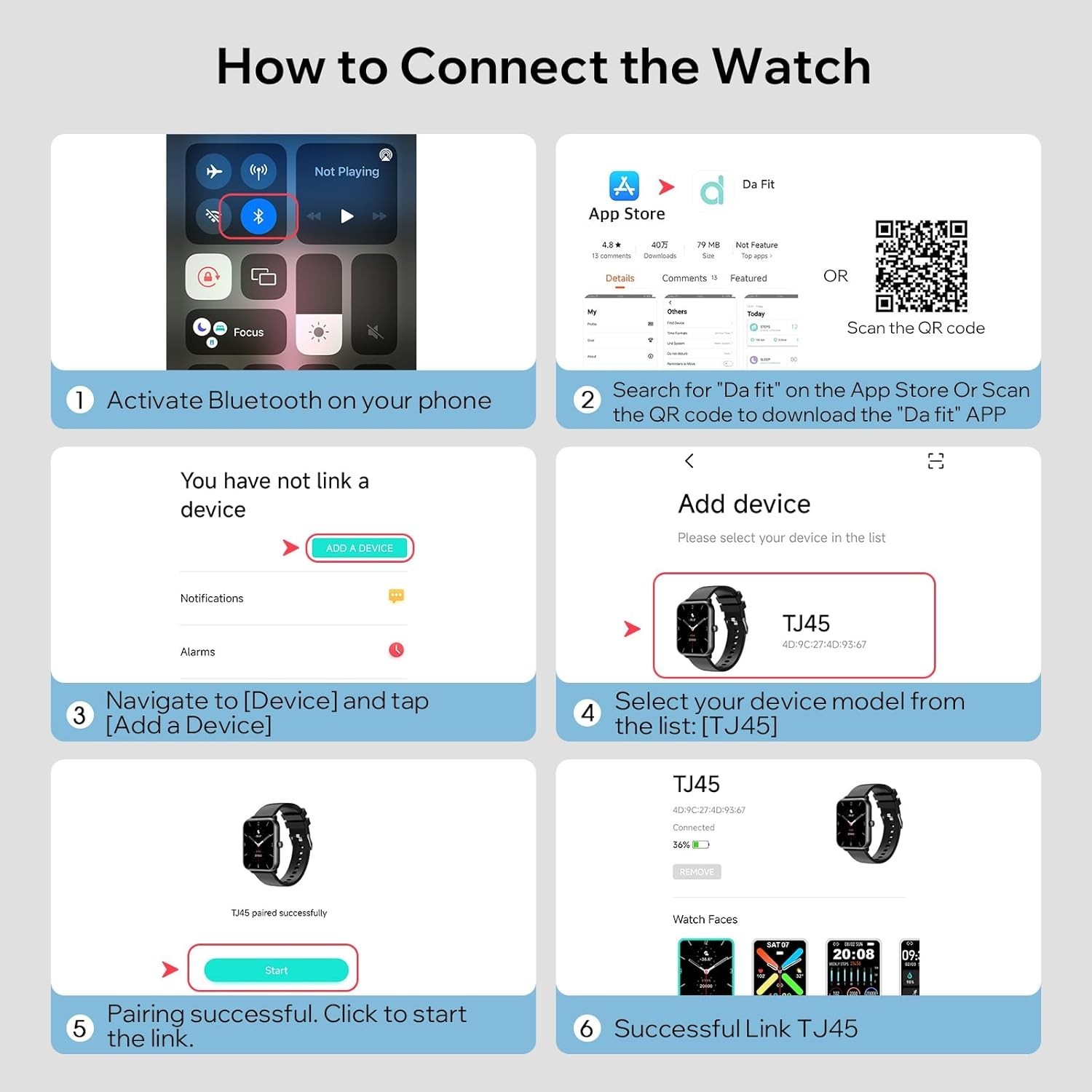Women’s Smart Watch Bluetooth SmartWatch For Apple iPhone iOS and Android…