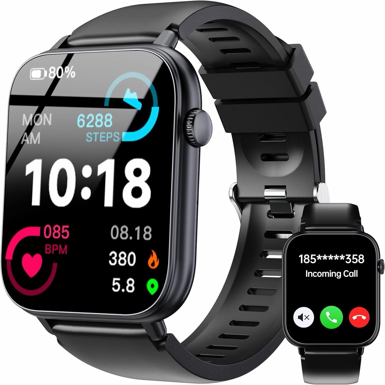 OUKITEL Smart Watch 1.83” HD Touch Screen Bluetooth Calls IP68 100+ Sports