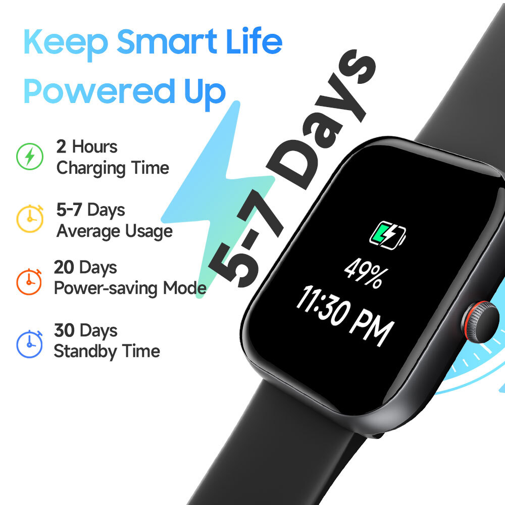 Smart Watch Men Women Fitness Tracker Heart Rate Watches for Android iOS iPhone