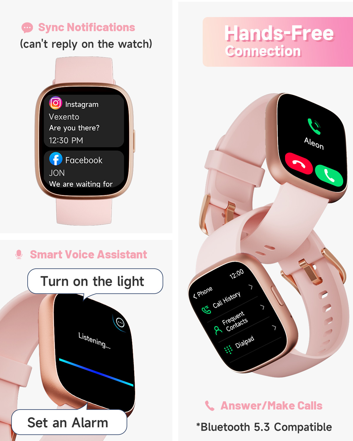 TOOBUR Smart Watch For Men/Women, Waterproof Smartwatch for iPhone Samsung Andro