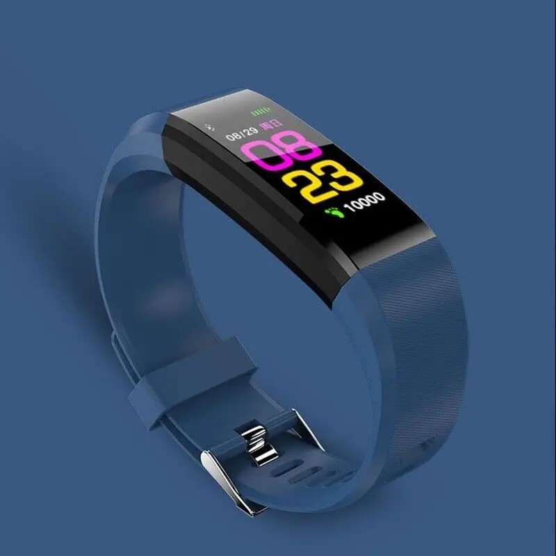 Sports Fitness Tracker Watch Heart Rate Blood Pedometer Tracker BP Monitor