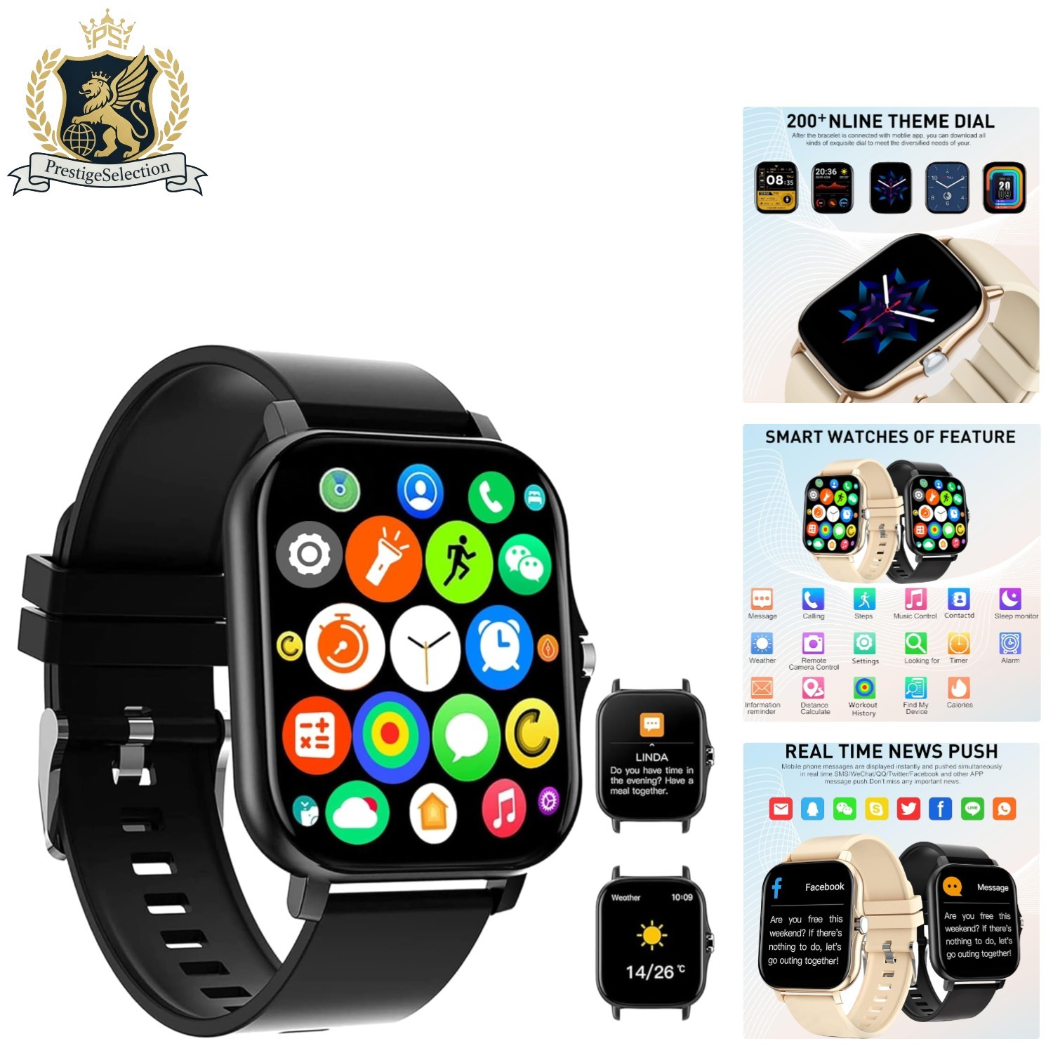 Stylish 1.81” Smart Watch – Fitness Tracker with Bluetooth Call & Sleep Monitor