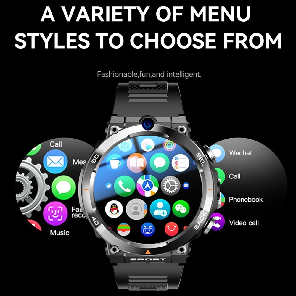 4G New Unlock Network SIM Smartwatch Wifi NFC Rugged Android Smartwatch