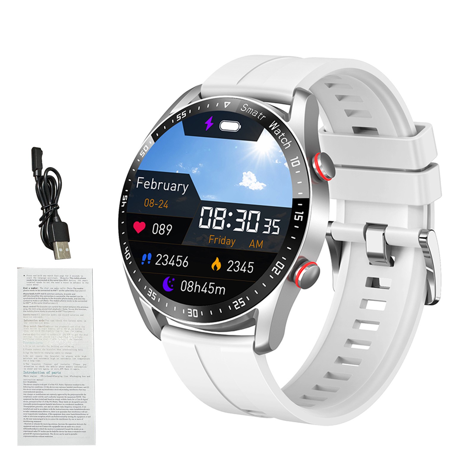 Smart Sports Watch With 1.52 Inch Screen BT Call Health Monitoring Multi-Sp UEDQ