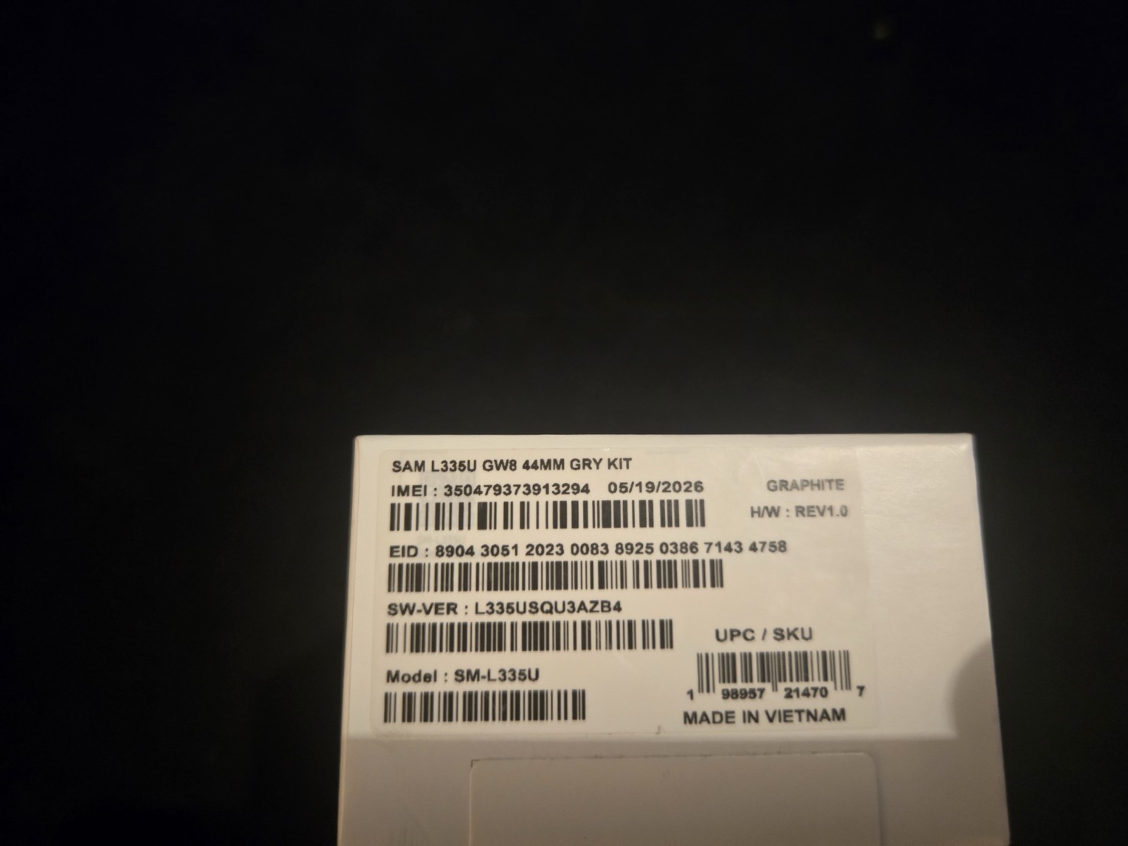 Samsung Galaxy Watch 8 – 44mm – Size M/L – Graphite – GPS, Wi-Fi, Bluetooth