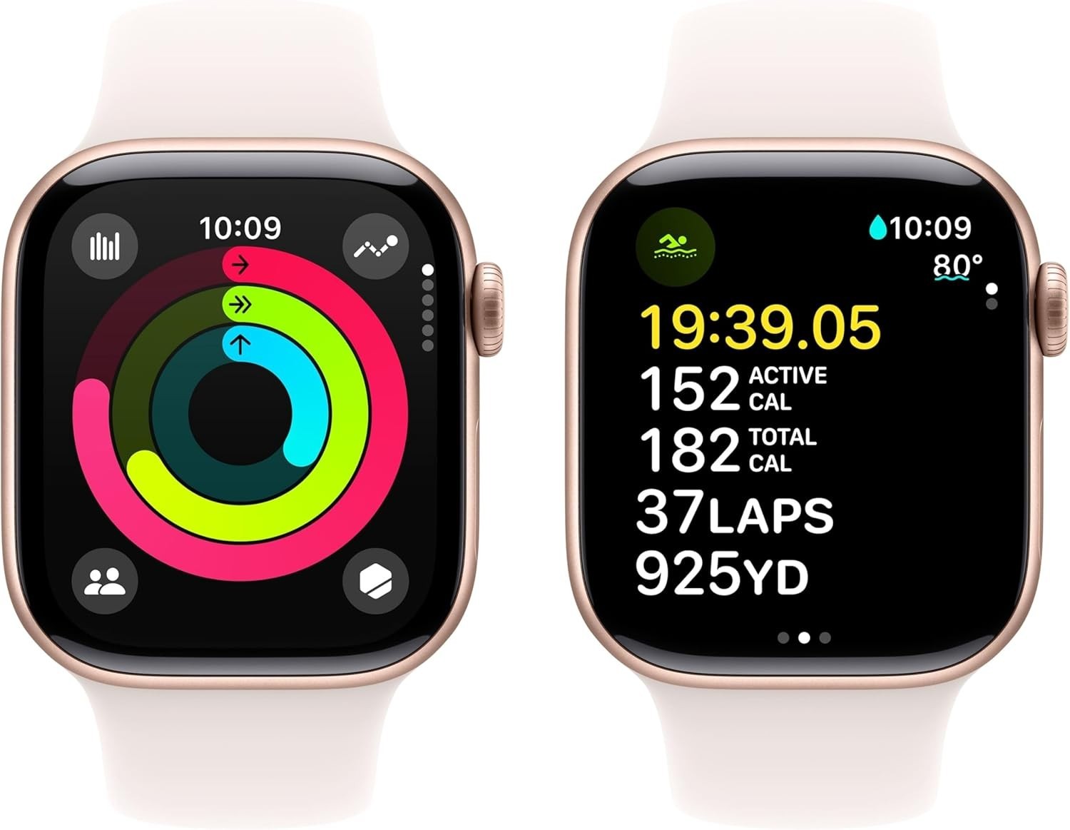 Apple Watch Series 10 42mm (Wi-Fi + Bluetooth) Rose Gold Aluminum Case – A Grade